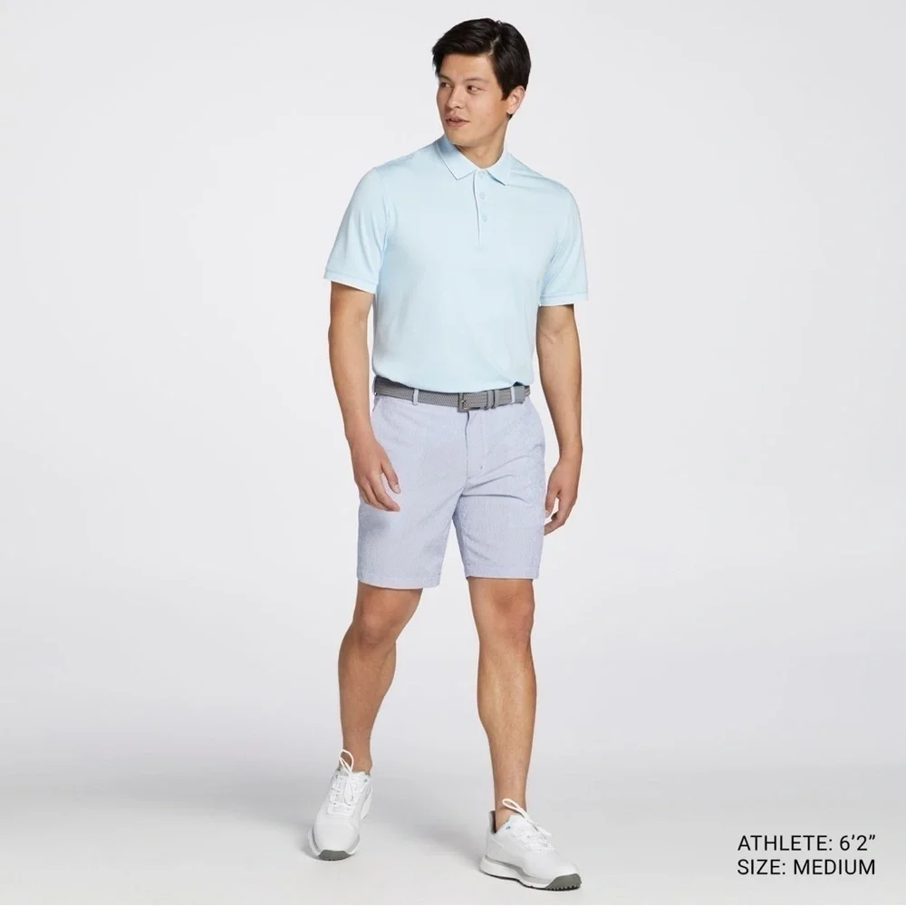 New Walter Hagen Men's Clubhouse Seersucker Golf Shorts 9” inseam chino stripes